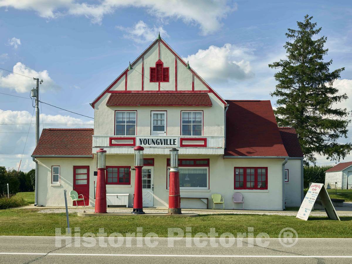 Photo - Youngville Cafe in Watkins, Iowa- Fine Art Photo Reporduction