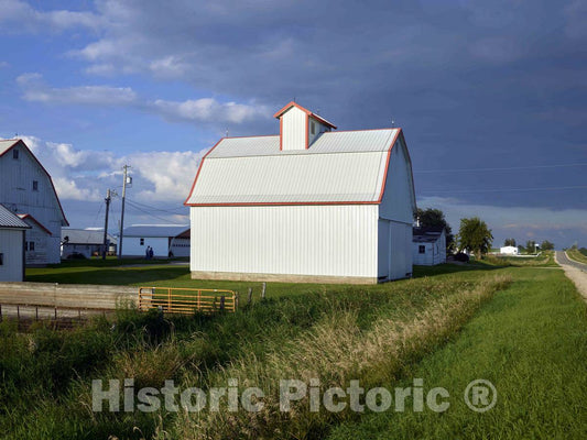 Photo - A Portion of Dean and Julie Folkmann's hog Farm in Benton County, Near Newhall, Iowa- Fine Art Photo Reporduction