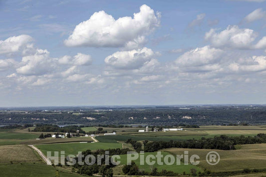 Photo- View from The Bluffs of Sherrill, Iowa, of The Rich Agricultural Valley, Near The Mississippi River, far Below 6 Fine Art Photo Reproduction