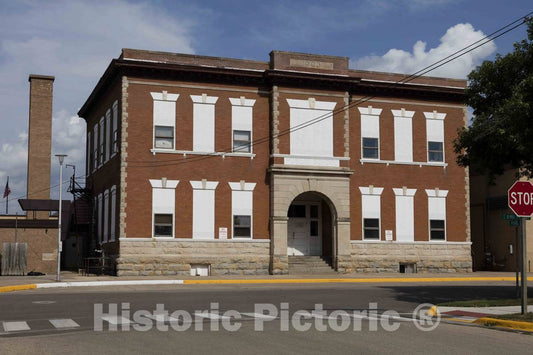 Photo - A Former Public-School Building, erected in 1903, in Guttenberg, Iowa- Fine Art Photo Reporduction