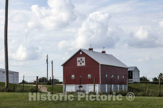 Photo - One of Iowa's Many Quilt barns in Clayton County, Iowa- Fine Art Photo Reporduction