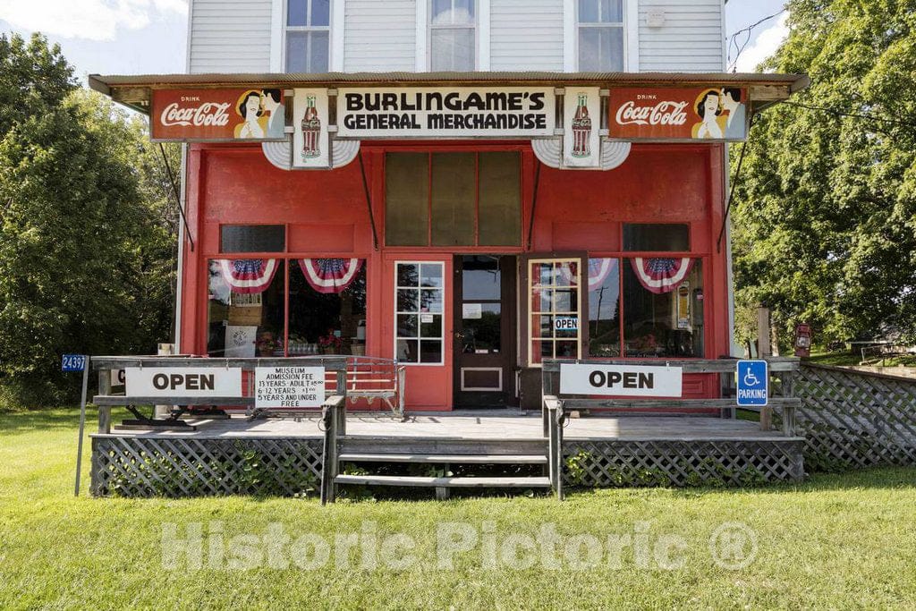 Photo - The 1891 Burlingame's General Store, Part of The Froelich 1890 Village Museum Near McGregor, Iowa, That Includes a Tractor Display, a one-Room School