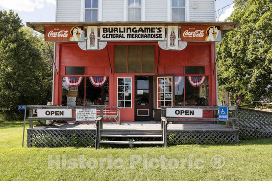 Photo - The 1891 Burlingame's General Store, Part of The Froelich 1890 Village Museum Near McGregor, Iowa, That Includes a Tractor Display, a one-Room School
