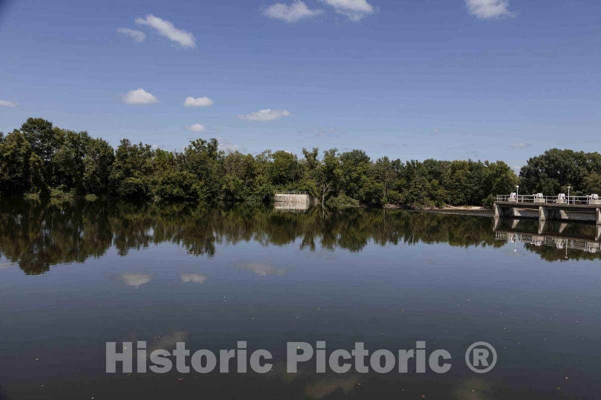 Photo - One of Several Small dams on The Cedar River in Cedar Falls, Iowa- Fine Art Photo Reporduction