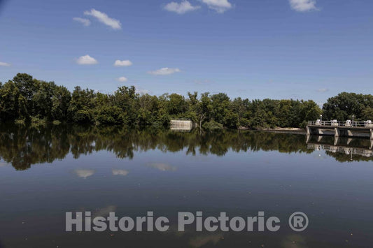 Photo - One of Several Small dams on The Cedar River in Cedar Falls, Iowa- Fine Art Photo Reporduction