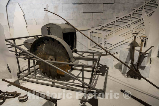Photo- One of Many displays tracing The History of Refrigeration at The Cedar Falls Ice House, a Historic Structure in Cedar Falls, Iowa 6 Fine Art Photo Reproduction