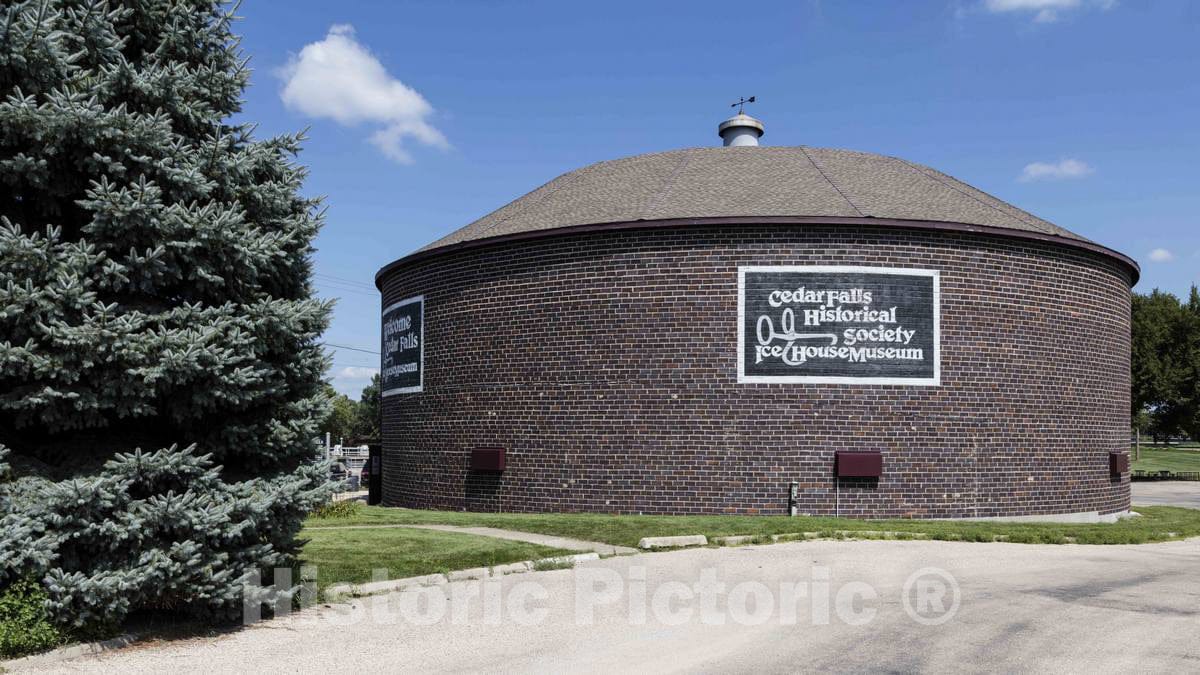 Photo - The Cedar Falls Ice House, a Historic Structure n Cedar Falls, Iowa, was Built in 1921- Fine Art Photo Reporduction