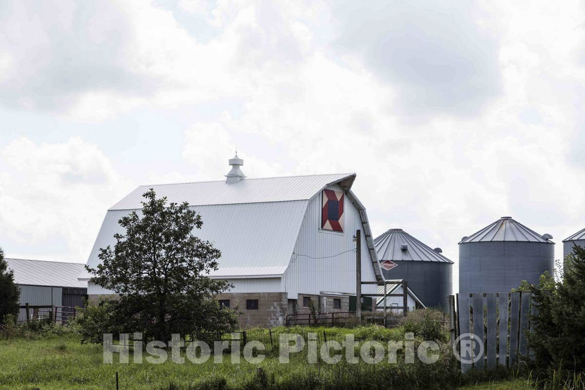 Photo- One of Grundy County Iowa's Many Quilt barns 3 Fine Art Photo Reproduction