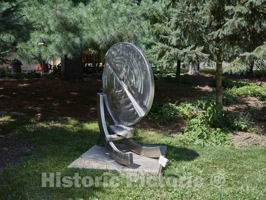 Photo - Rob Lorenson's 2002 Sculpture,Eclipse #5," at The James & Meryl Hearst Center for The Arts in Cedar Falls, Iowa- Fine Art Photo Reporduction