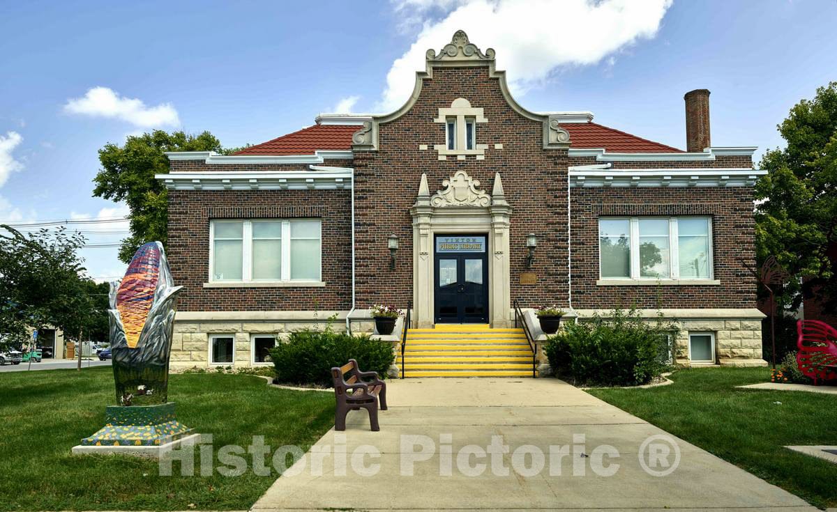 Photo - The Public Library in Vinton, Iowa- Fine Art Photo Reporduction