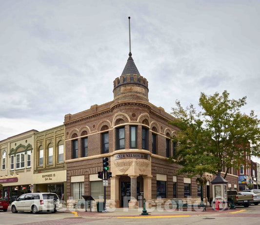 Photo - The Old Bank Block Building on a Corner of Downtown Decorah, Iowa- Fine Art Photo Reporduction
