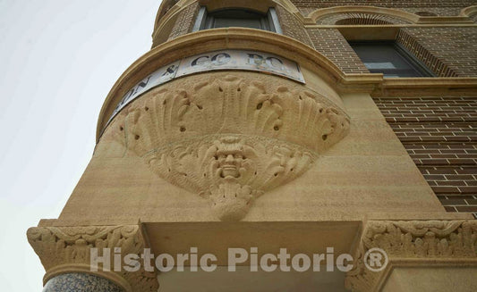 Photo- Detail of The Old Bank Block Building on a Corner of Downtown Decorah, Iowa 2 Fine Art Photo Reproduction