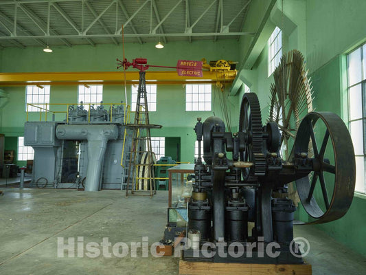 Photo - Various Gears and one of Four generators at The Franklin County REA Power Plant Museum Near Hampton, Iowa- Fine Art Photo Reporduction