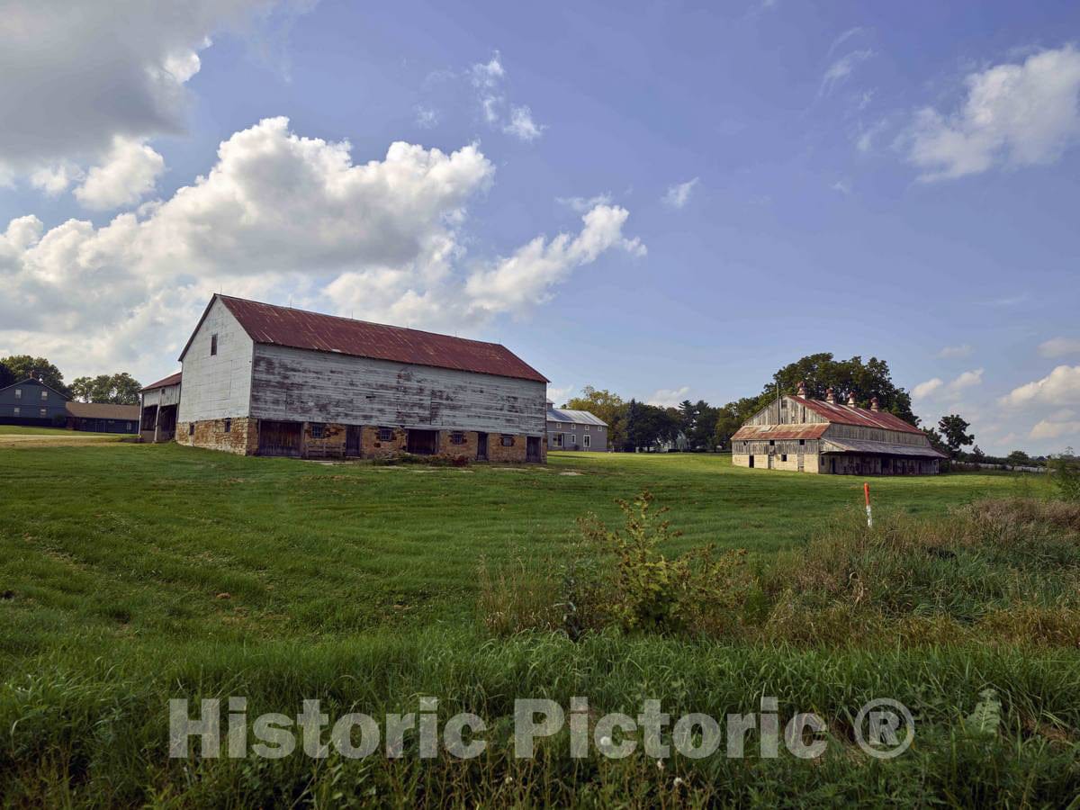 Photo- Barns in Middle Amana, one of The Amana Colonies, Seven Villages in Iowa County, Iowa 1 Fine Art Photo Reproduction