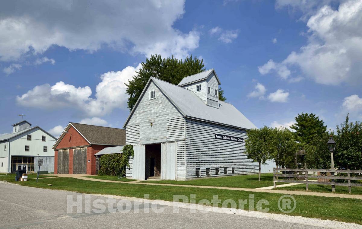 Photo- Barns in Middle Amana, one of The Amana Colonies, Seven Villages in Iowa County, Iowa 2 Fine Art Photo Reproduction
