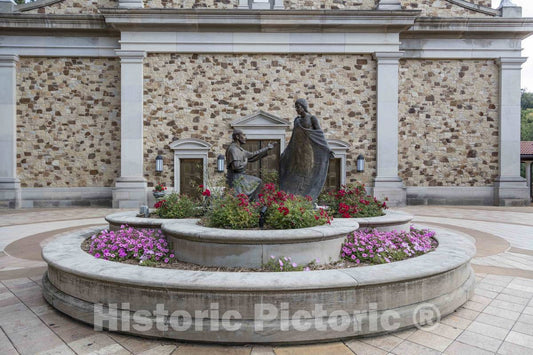 Photo - Patio of The Shrine of Our Lady of Guadalupe in La Crosse, Wisconsin- Fine Art Photo Reporduction