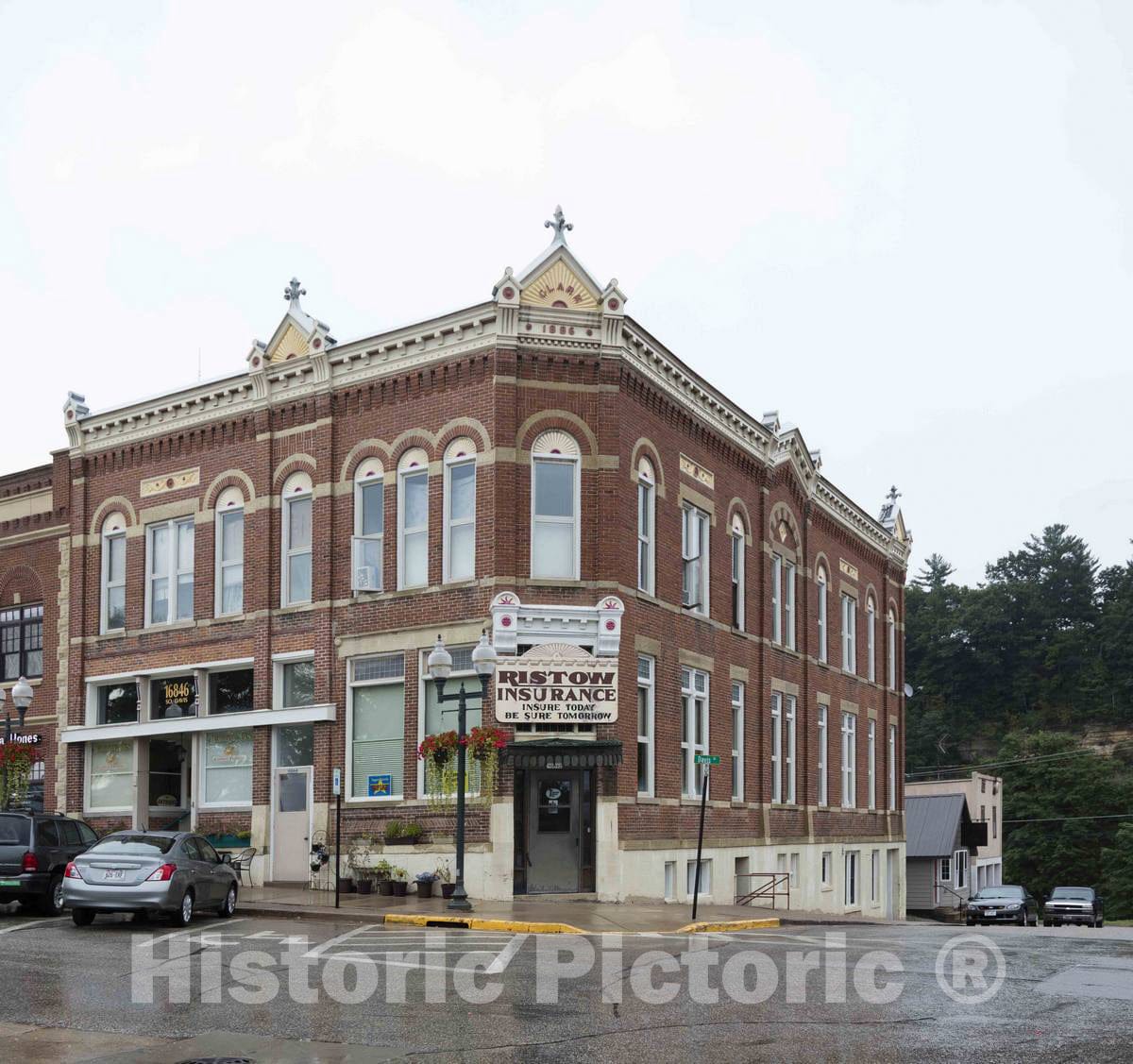 Photo - The 1886 Corner Clark Building in dowtown Galesville, Wisconsin- Fine Art Photo Reporduction