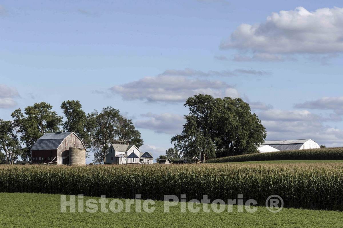 Photo - Farmstead in The cornfields of Vernon County, Wisconsin- Fine Art Photo Reporduction