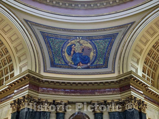 Photo- Artistic and Architectural Detail Inside The Wisconsin Capitol in Madison 2 Fine Art Photo Reproduction
