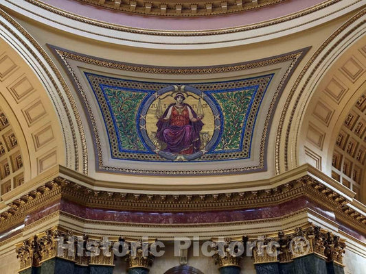 Photo- Artistic and Architectural Detail Inside The Wisconsin Capitol in Madison 3 Fine Art Photo Reproduction