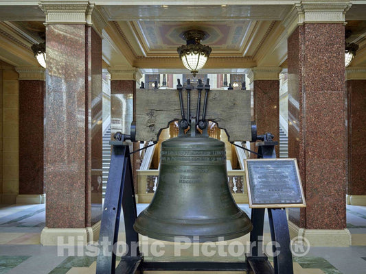 Photo - This Bell Inside The Wisconsin Capitol in Madison is one of 53 cast in 1950 and Presented to The United States of America by France- Fine Art Photo Reporduction