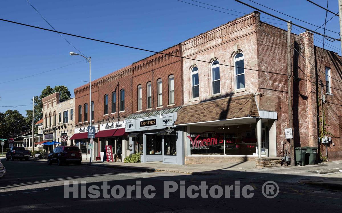 Photo- A Block of Downtown Valparaiso, Indiana 2 Fine Art Photo Reproduction