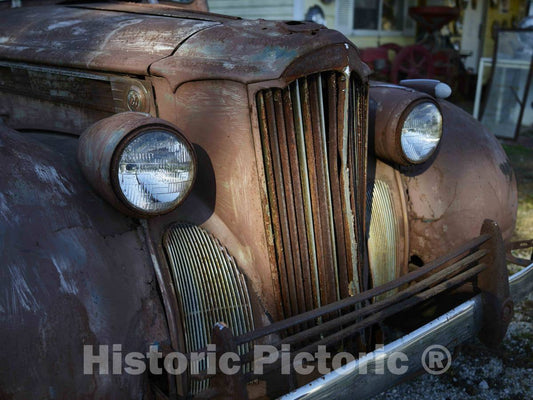 Photo- Old, rusted truck outside the Cutler General Store in the Carroll County, Indiana, settlement of Cutler 2 Fine Art Photo Reproduction