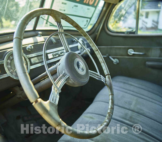 Photo - Interior of an Old, Rusted Truck Outside The Cutler General Store in The Carroll County, Indiana, Settlement of Cutler- Fine Art Photo Reporduction