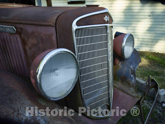 Photo- Old, rusted truck outside the Cutler General Store in the Carroll County, Indiana, settlement of Cutler 3 Fine Art Photo Reproduction