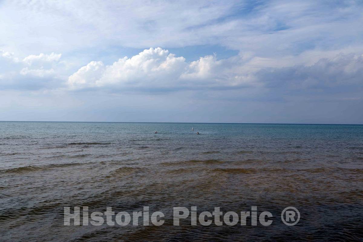 Photo - Lake Michigan Buoys Off Indiana Dunes State Park, encompassing 2,182 Acres of Lakeshore Beaches, Sand Dunes, and marshes in Porter County, Indiana