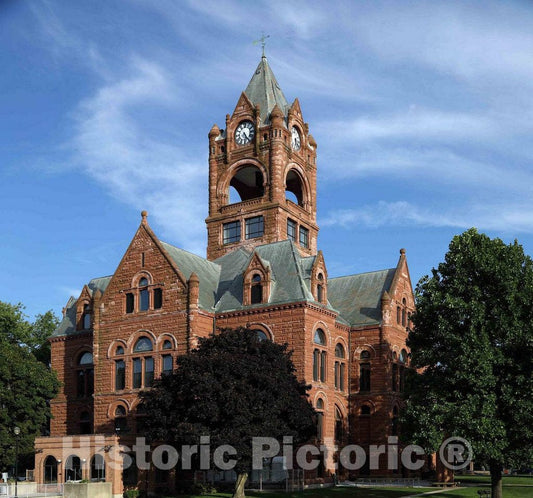 Photo - The LaPorte County Courthouse, Designed by Architect Brentwood Tolan and Completed in 1894 in La Porte, Indiana- Fine Art Photo Reporduction