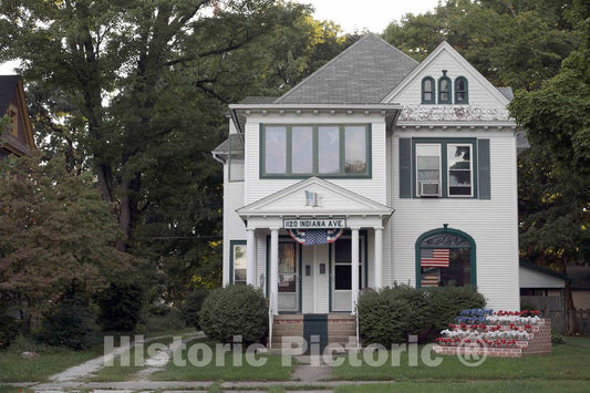 Photo - Home with a Patriotic Decor in La Porte, Indiana- Fine Art Photo Reporduction
