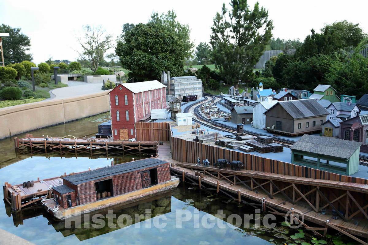 Photo- A Portion of an Unusual and Elaborate Garden Railroad at The Taltree Arboretum and Gardens Nature Preserve Near Valparaiso in Porter County, Indiana 7 Fine Art Photo