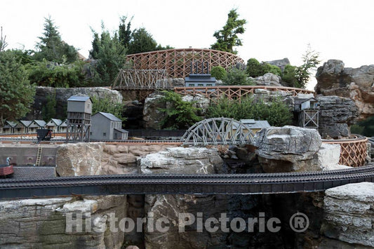 Photo- A Portion of an Unusual and Elaborate Garden Railroad at The Taltree Arboretum and Gardens Nature Preserve Near Valparaiso in Porter County, Indiana 9 Fine Art Photo
