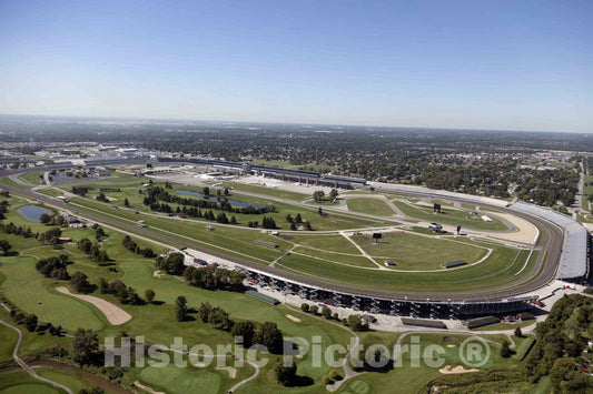 Photo- Aerial View of The Indianapolis Motor Speedway, The Host Track of The venerable Indianapolis 500 auto Race, held Every Memorial Day Weekend in Speedway, Indiana 1