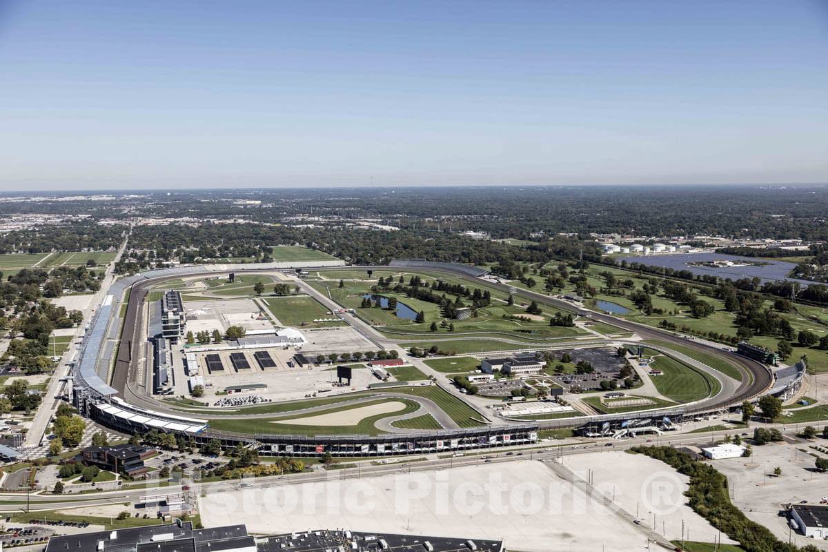 Photo- Aerial View of The Indianapolis Motor Speedway, The Host Track of The venerable Indianapolis 500 auto Race, held Every Memorial Day Weekend in Speedway, Indiana 2