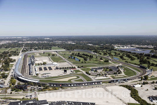 Photo- Aerial View of The Indianapolis Motor Speedway, The Host Track of The venerable Indianapolis 500 auto Race, held Every Memorial Day Weekend in Speedway, Indiana 2