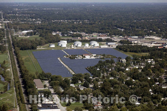Photo- Aerial View of an Enormous Field of Solar Panels Near The Indianapolis Motor Speedway in Indianapolis, Indiana 1 Fine Art Photo Reproduction