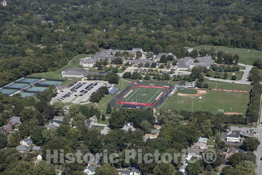 Photo - Campus, Including The Football Field, at Park Tudor School, a College preparatory Day School, Founded in 1902 in Indianapolis, Indiana- Fine Art Photo Reporduction