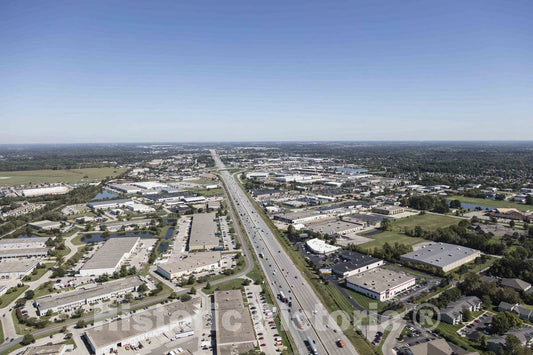 Photo - Interstate Highway 69 Winds its Way North Through The Indianapolis Suburb of Fishers, Indiana- Fine Art Photo Reporduction