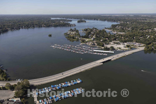 Photo- Development Along Geist Reservoir, Created by damming Fall Creek to Supply Water for Nearby Indianapolis, Near Woodbury in Hancock County, Indiana 2 Fine Art Photo