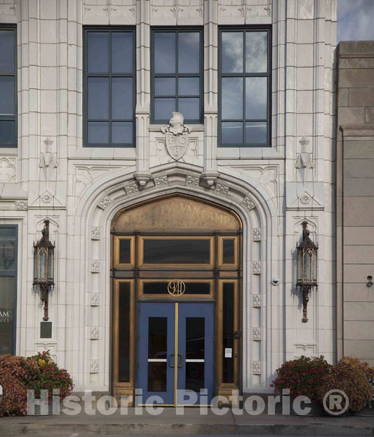 Photo - Entrance to The c. 1925 Terra Cotta-Covered Stokely Van Camp Building, Long The Flagship Office and Canning Factory for a Company That Made Pork and Beans