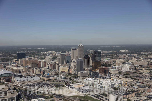 Photo- Aerial View of Indianapolis, Indiana 4 Fine Art Photo Reproduction