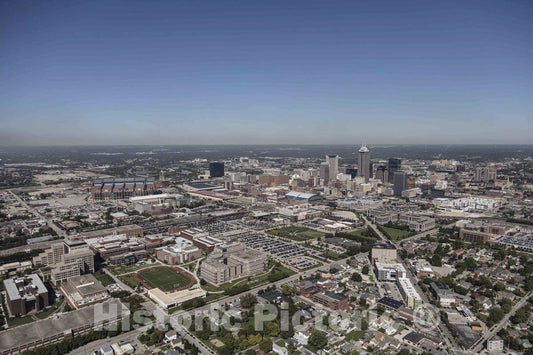 Photo- Aerial View of Indianapolis, Indiana 8 Fine Art Photo Reproduction