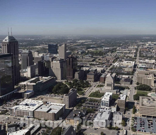 Photo- Aerial View of Indianapolis, Indiana 1 Fine Art Photo Reproduction