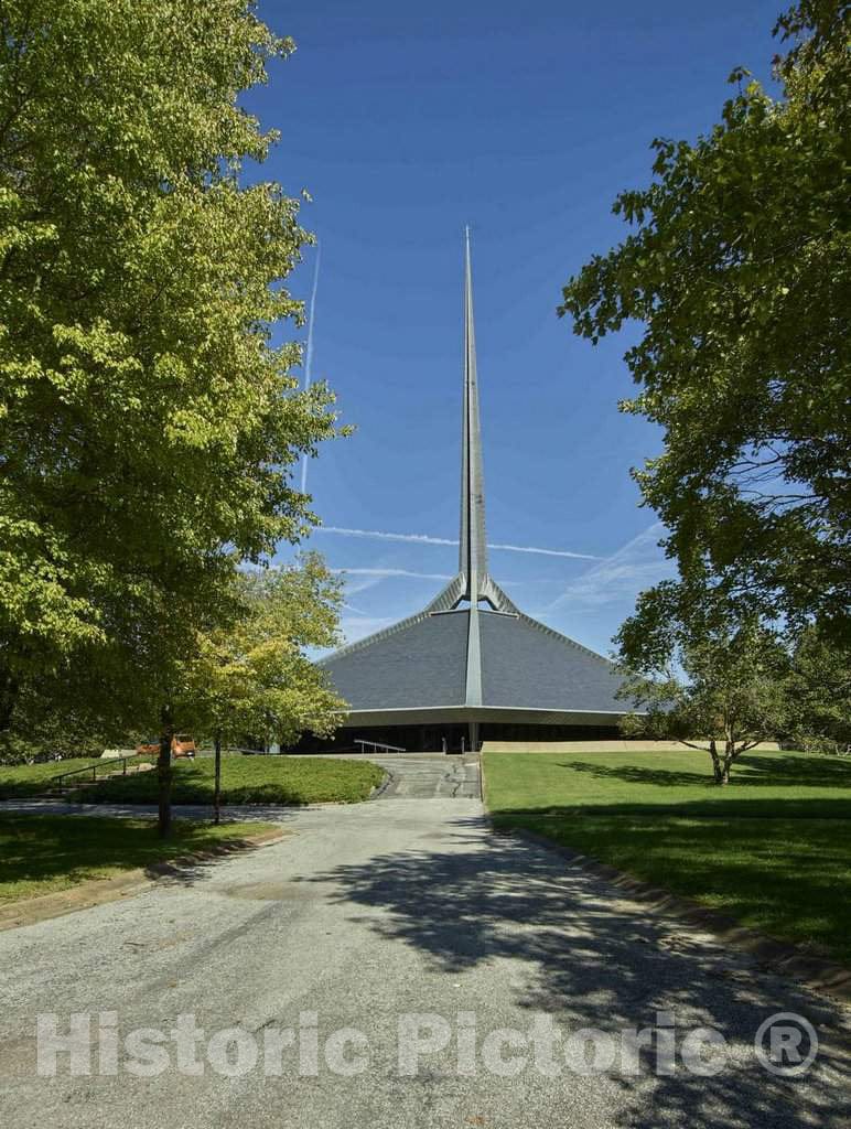 Photo- North Christian Church, Designed by Finnish-American Architect Eero Saarinen and Completed in 1954 in Columbus 1 Fine Art Photo Reproduction