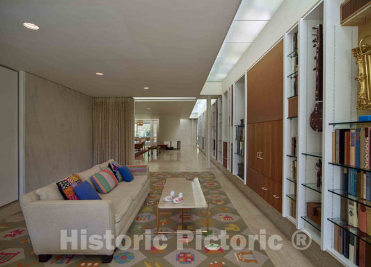 Photograph - Sitting room off the living room at the Miller House, considered a modern-architecure gem designed by Finnish-American architect Eero Saarinen and completed in 1957 in Columbus 1