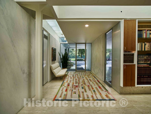 Photo- Hallway in The Miller House, considered a Modern-architecure gem Designed by Finnish-American Architect Eero Saarinen and Completed in 1957 in Columbus 2 Fine Art Photo