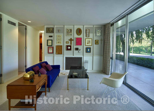 Photo - Sitting Area of The Parents' Bedroom at The Miller House- Fine Art Photo Reporduction
