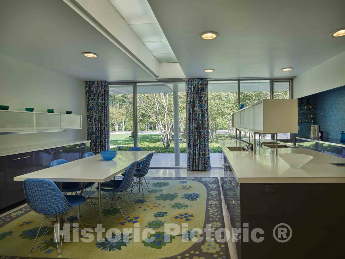 Photo- Part of The Kitchen at The Miller House, considered a Modern-architecure gem Designed by Finnish-American Architect Eero Saarinen and Completed in 1957 in Columbus 1